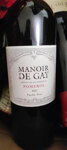 Bordeaux Pomerol Château Manoir de Gay 2021