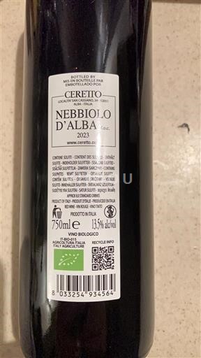Piemont Nebbiolo d'Alba Ceretto 2023