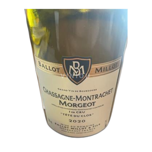Burgundy Chassagne-Montrachet Premier Cru Ballot Millot & Fils Tête du Clos 2020