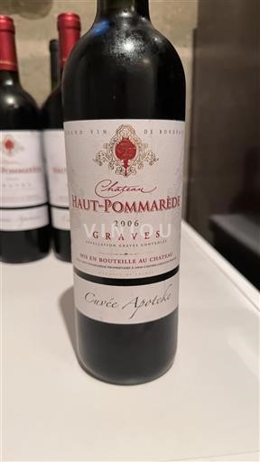 Bordeaux Graves Château Haut-Pommarede Apoteke 2006