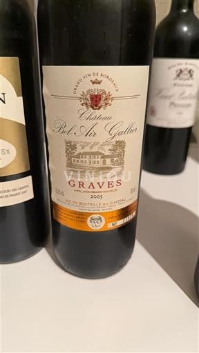 Bordeaux Graves Château Bel-Air Gallier 2005