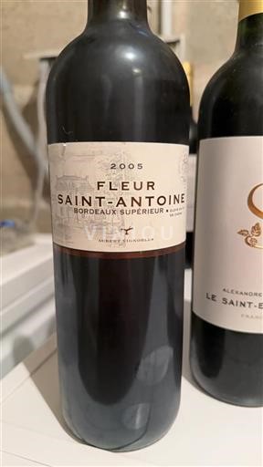 Bordeaux Bordeaux supérieur Aubert Vignobles Fleur Saint-Antoine 2005