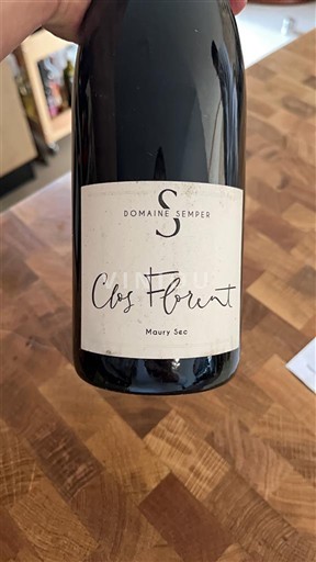 Roussillon Maury suché Domaine Semper Clos Florent 2021