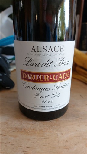 Elsass Alsace Grand Cru Vendanges Tardives Dirler-Cadé Lieu-dit Bux Vendanges Tardives 2018