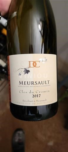 Borgoña Meursault Domaine Michel Caillot Clos du Cromin 2017