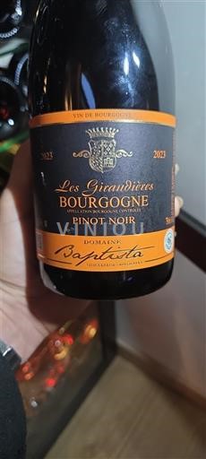 Bourgogne Domaine Baptista Les Giraudières 2023