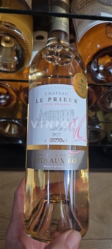 Bordeaux Bordo rose Château Le Prieur Passion 2022