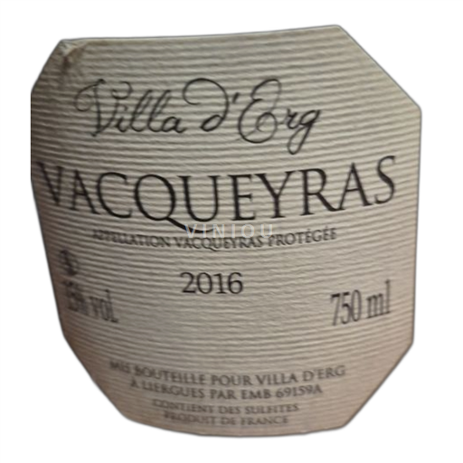 Rhônetal Vacqueyras Villa ERG Grande 2016