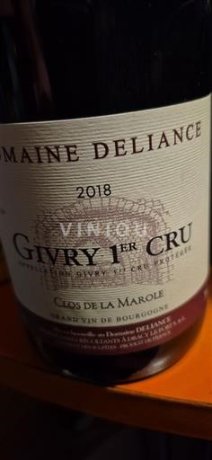 Burgundy Unspecified Premier Cru Domaine Deliance Clos de la Marole 2018
