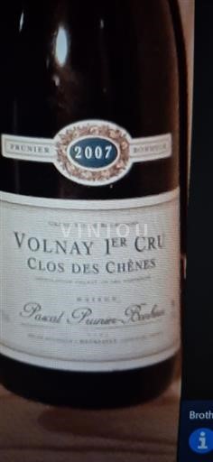 Borgoña Volnay Premier Cru Pascal Prunier-Bonheur Clos des Chênes 2007
