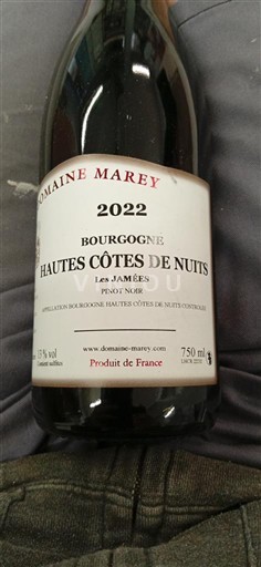 Burgundi Määrittelemätön Domaine Marey Les Jamais 2022