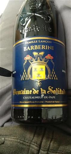 Valle del Ródano Châteauneuf-du-Pape. Domaine La Solitude Barberini 2021