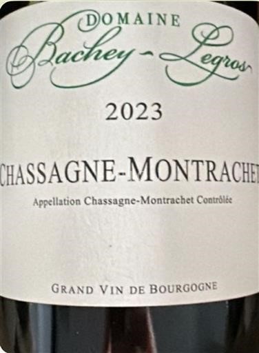 Burgundy Chassagne-Montrachet Domaine Bachey-Legros 2023