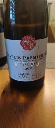 Bourgondië Chablis Premier Cru Maison Camu fils Beauroy 2021