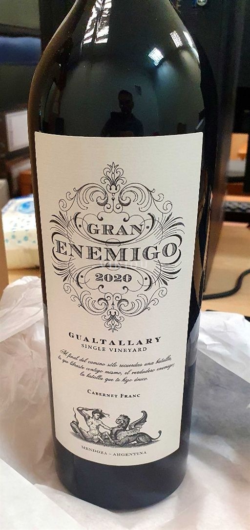 Mendoza Thung lũng Uco El Enemigo Gran Enemigo Gualtallary 2020