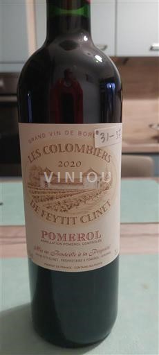 Bordeaux Pomerol Les Colombiers de Feytit Clinet 2020
