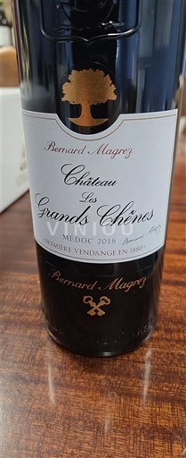 Bordeaux Médoc Cru Bourgeois Supérieur Château Les Grands Chênes 2018
