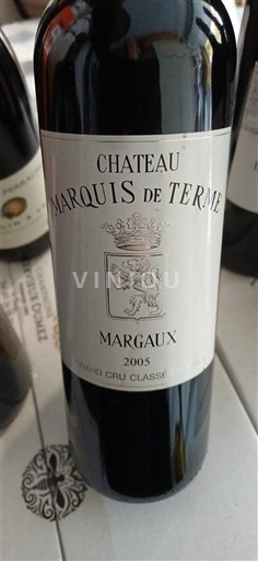 Bordeaux Margaux Grand Cru Classé Château MARQUIS DE TERME 2005