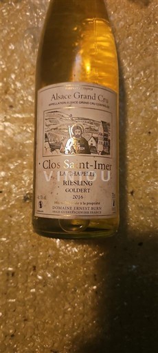 Alsace Riesling Grand Cru Domaine Ernest Burn Clos Saint-Imer La Chapelle Riesling Goldert 2016