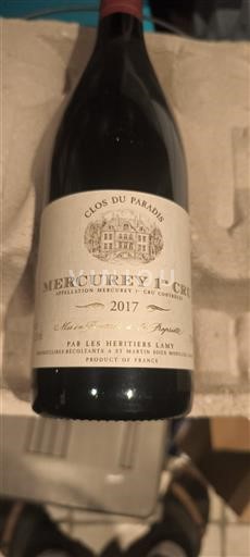 Bourgondië Mercurey Premier Cru Clos du Paradis 2017