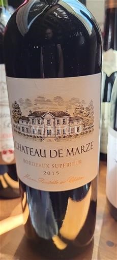 Bordeaux Bordeaux Supérieur Château Marze 2015