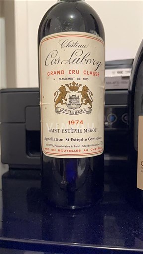 Vin Rouge sec Château Cos Labory 1974 Francë Bordoja Saint-Estèphe AOC Grand Cru