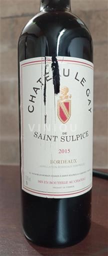 Bordeaux Château Le Gay De Saint Sulpice 2015