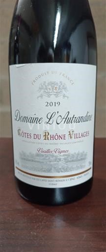 Thung lũng Rhône Côtes-du-rhône-villages Domaine L'Autrandine Vieilles Vignes 2019
