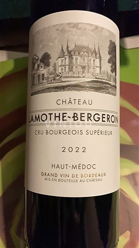 Bordeaux Haut-Médoc Château Lamothe-Bergeron 2022
