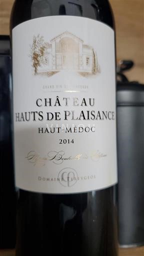 Bordeaux Haut-Médoc Château Hauts de Plaisance 2014