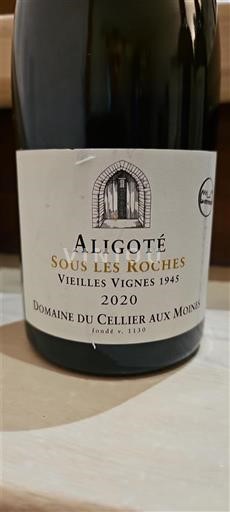 Bourgondië Bourgogne Aligoté Domaine Cellier aux Moines Sous Les Roches Vieilles Vignes 1945 2020