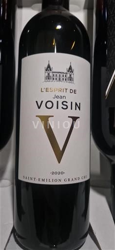 Bordeaux Saint-Émilion Grand Cru Grand Cru Château Jean Voisin L'Esprit de 2020