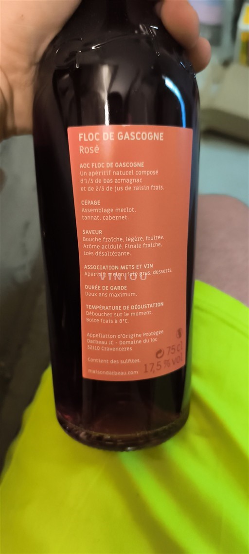 Zuidwest-Frankrijk Floc de Gascogne Domaine Darbeau JC - du loc Niet-geïntegreerd