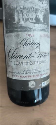 Bordeaux Haut-Médoc Château Clément Pichon 1992