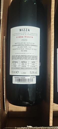 Piedmont Wines Barbera d'Asti Azienda Agricola Serra Domenico Vigna Vialta (Nizza) 2020
