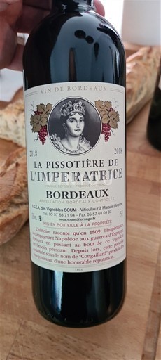 Bordeaux Château La Pissotière de l’Impératrice 2018