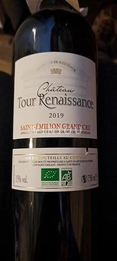 Bordeaux Saint-Émilion Grand Cru Château Tour Renaissance 2019