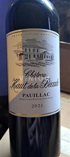 Bordeaux Pauillac Château Haut de la Bécade 2021