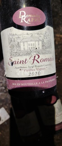 Burgund Saint-Romain Domaine Rapet Vieilles Vignes 2020