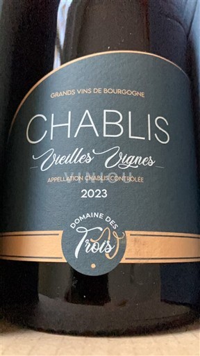 Burgundi Chablis Domaine Des Trois V Vieilles Vignes 2023