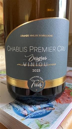 Burgundi Chablis Premier Cru Domaine Des Trois V Vosgros 2023