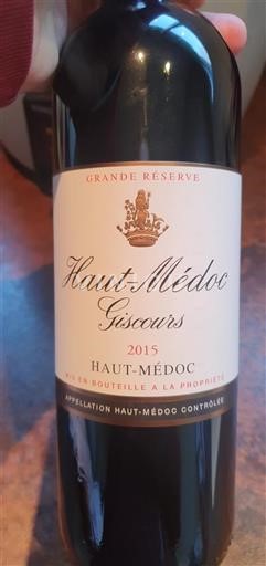 Bordéus Haut-Médoc Château Giscours Grande Réserve 2015