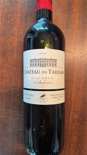 Bordeaux Haut-Médoc Cru Bourgeois Château TAILLAN 2016