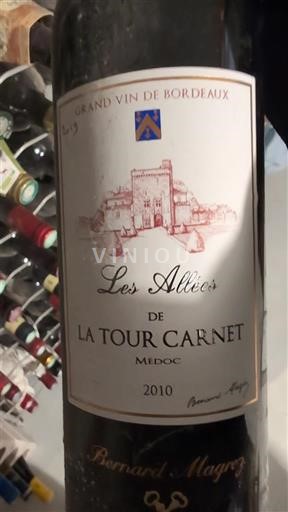 Bordeaux Médoc Château Latour Carnet Les Alliés 2010