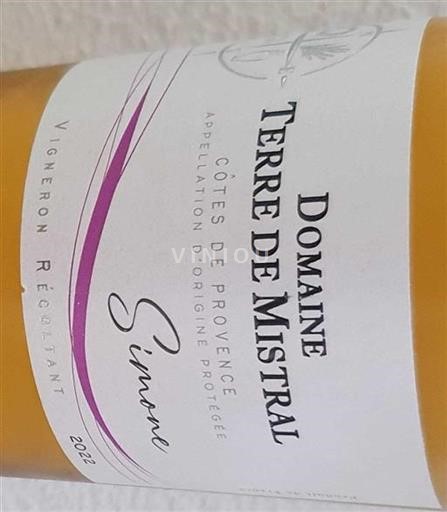 Provence Côtes-de-Provence Domaine Terre de Mistral Simone 2022