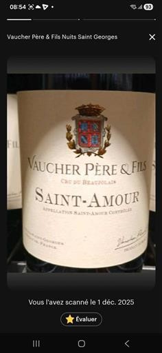 Beaujolais Saint-Amour Vaucher Père & Fils Ohne Jahrgang