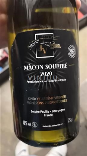 Bourgogne Mâcon et mâcon-villages Cindy et Jérémy Vervier 2020