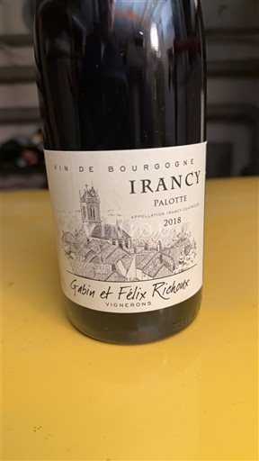 Borgogna Irancy Gabin et Félix Richoux Palotte 2018