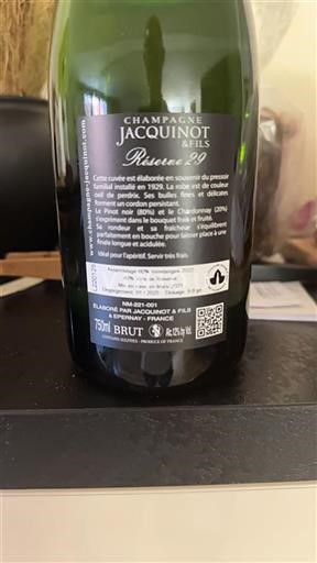 Samppanja Jacquinot & Fils Réserve 29 2023
