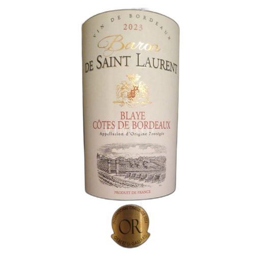 Burdeos Blaye-Côtes de Burdeos Baron de Saint Laurent 2023 2023